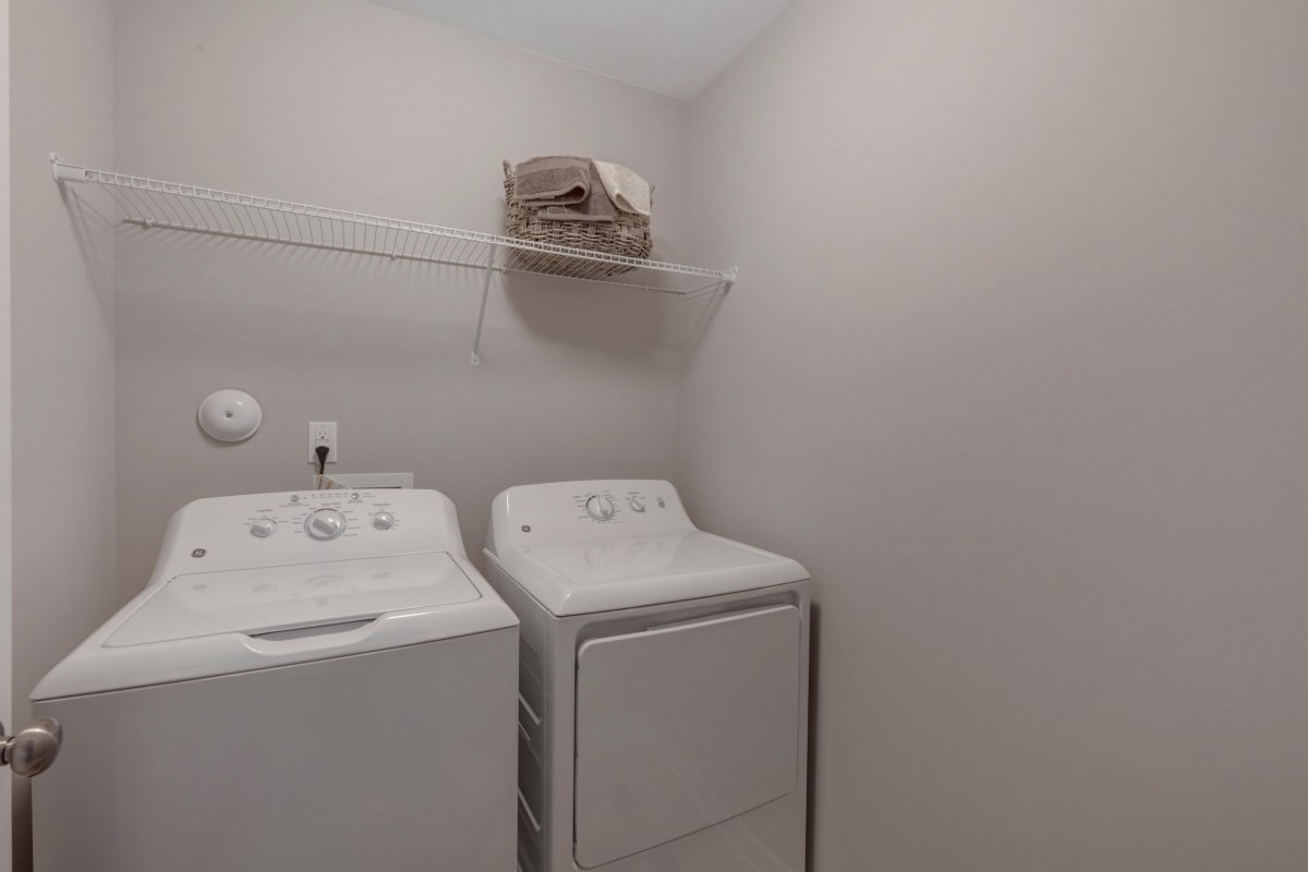 Modern laundry room in new home