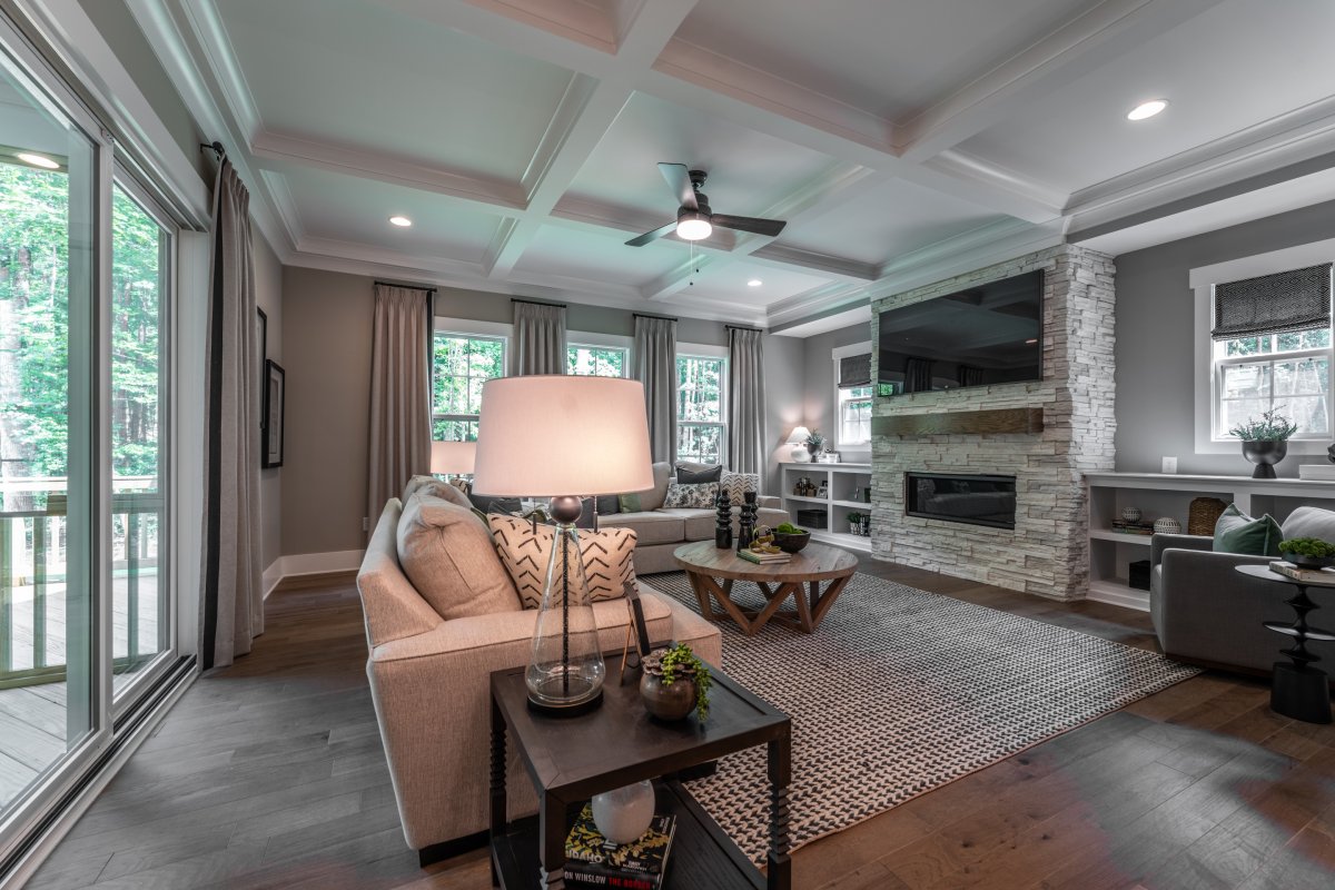 The Summit At Morgan Ridge Crawford- Family Room and fireplace view