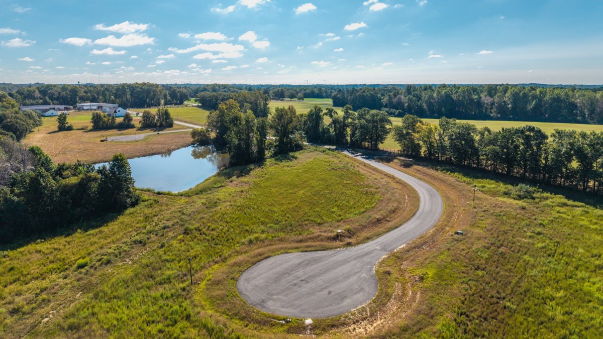 Cul-de-sac in Oak Meadow featuring the community pond!