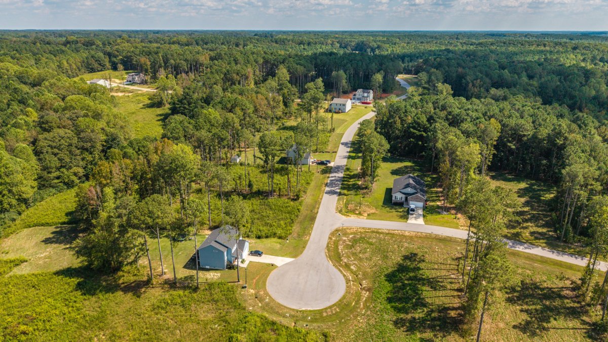 Drone overview of Charlotte's Ridge an HHHunt Homes community.