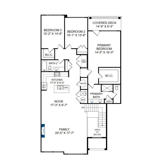 Second floor detailed layout - new homes available
